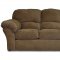 Brown Microfiber Transitional Living Room w/Sewn-on Arm Pillows