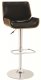 130502 Adjustable Bar Stool Set of 2 in Black/Walnut by Coaster