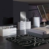 8284-Aurora Bedroom by Global w/Black Upholstered Bed & Options