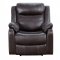 Yerba Recliner Sofa 9990DB in Dark Brown by Homelegance