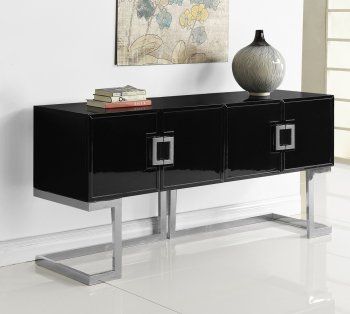 Beth Buffet / Console Table 307 in Black by Meridian [MRBU-307 Beth]