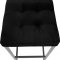 Nicola Counter Stool 904 Set of 2 Black Velvet Fabric -Meridian