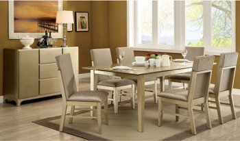 Zelda CM3329T Dining Table in Gold Tone w/Options [FADS-CM3329T-Zelda]