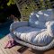 Fiona Dual Seat Outdoor Hanging Lounge Chair in Cream by Bellona