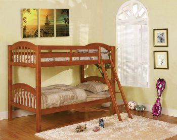 CM-BK524OAK Coney Island Twin/Twin Bunk Bed in Oak [FAKB-CM-BK524OAK Coney Island]