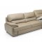 Argento Sectional Sofa in Beige Full Leather by ESF w/ Bed