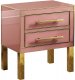 Gigi Side Table 821 in Pink Glass by Meridian