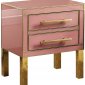 Gigi Side Table 821 in Pink Glass by Meridian