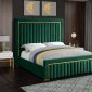 Dolce Bed in Green Velvet Fabric by Meridian w/Options