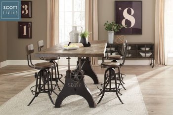 Clooney Dining Set 109111 in Brown by Coaster [CRDS-109111-Clooney Set]