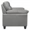 Denizen Sofa & Loveseat 9537GRY Gray Leather Match - Homelegance