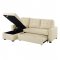 Dafina Sectional Sofa LV01054 in Beige Fabric by Acme w/Sleeper