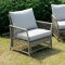 Jacquelyn Outdoor Patio CM-OS1832 4Pc Set in Light Gray Fabric