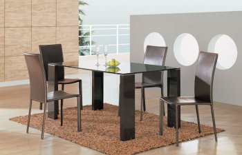 Rectangle Shape Contemporary Dinette With Glass Top [GFDS-205DT-110DC]