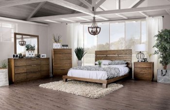 Tolna 5Pc Rustic Bedroom Set CM7532 in Walnut w/Options [FABS-CM7532-Tolna]