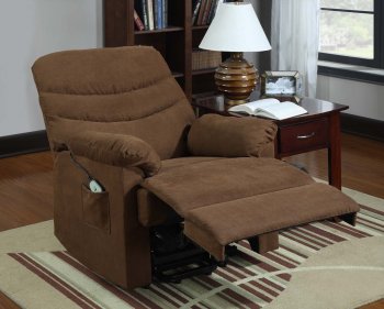 Elevated Power Lift Chair 9769BR in Microfiber by Homelegance [HERC-9769BR Elevated]