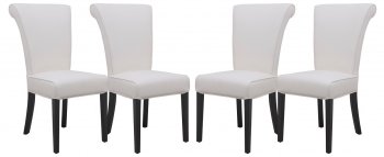 Eden Set of 4 Dining Chairs EV18WL in White by LeisureMod [LMDC-EV18WL-Eden White]