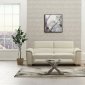 U9460 Sofa in Blanche White Leather Gel by Global w/Options