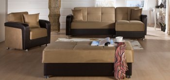 Vision Rainbow Dark Beige Sectional Sofa by Sunset w/Options [IKSS-Vision Rainbow Dark Beige]