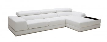 Chrysanthemum Mini Sectional Sofa 1576 White Eco-Leather by VIG [VGSS-1576 Chrysanthemum Mini WHT]