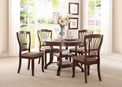 Frankford Dining Set 5Pc 5456 in Brown by Homelegance