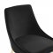 Viscount Dining Chair 3808 Set of 2 in Black Velvet by Modway