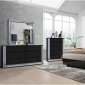 Ylime Bedroom Set 5Pc in Wavy Black by Global w/Options