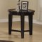 Dark Cappuccino Finish Modern 3Pc Coffee Table Set w/Glass Tops