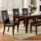 Dark Brown Finish Modern Dining Table w/Optional Items