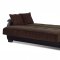 Illinois Sofa Bed in Brown Fabric & Dark Vinyl w/Options