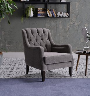 Pearle Accent Armchair in Gray Fabric by Bellona