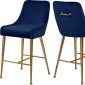 Owen Counter Stool 745 Set of 2 Navy Velvet Fabric by Meridian