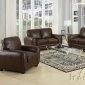 Brown Bonded Leather Modern Sofa & Loveseat Set w/Options