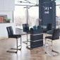 D10012BT Bar Set 5Pc in Black by Global w/D915BS-BL Barstools