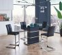 D10012BT Bar Set 5Pc in Black by Global w/D915BS-BL Barstools