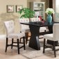 Effie Counter Height Table 5Pc Set by Acme w/Beige Chairs