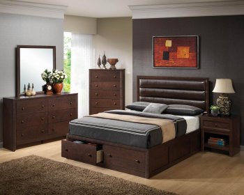 Remington 202311 Bedroom Set 6Pc by Coaster in Cappuccino [CRBS-202311 Remington]