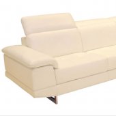 2071 Sectional Sofa Pebble, Black, White or Walnut Full Leather