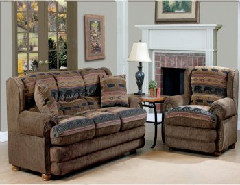 Tobacco Fabric Modern Sofa & Chair Set w/Options [CHFS-V2-1169]