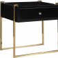 Annie Side Table 801 in Black Glass by Meridian