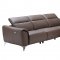 950 Power Reclining Sectional Sofa in Brown Leather by ESF