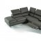 Maine Power Motion Sectional Sofa Dark Grey Eco-Leather by VIG