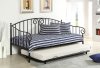 CM1603BK Hamden Metal Daybed in Black w/Twin Trundle