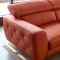 S266 Sectional Sofa in Orange Leather by Beverly Hills