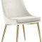 Karina Dining Chair 783 Set of 2 Cream Velvet Fabric by Meridian