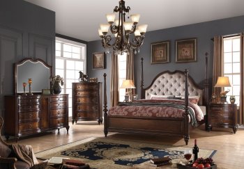 Azis Bedroom 23770Q in Dark Walnut by Acme w/Options [AMBS-23770-Azis]