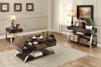 Tioga 3533 Coffee Table in Espresso by Homelegance w/Options [HECT-3533-30 Tioga]