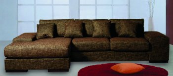 Chocolate Fabric Upholstery Sectional Sofa [BHSS-Katz-Chocolate]