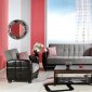 Modern Grey & Black Two-Tone Living Room w/Storage Sleeper Sofa