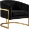 Carter Accent Chair 515 in Black Velvet by Meridian